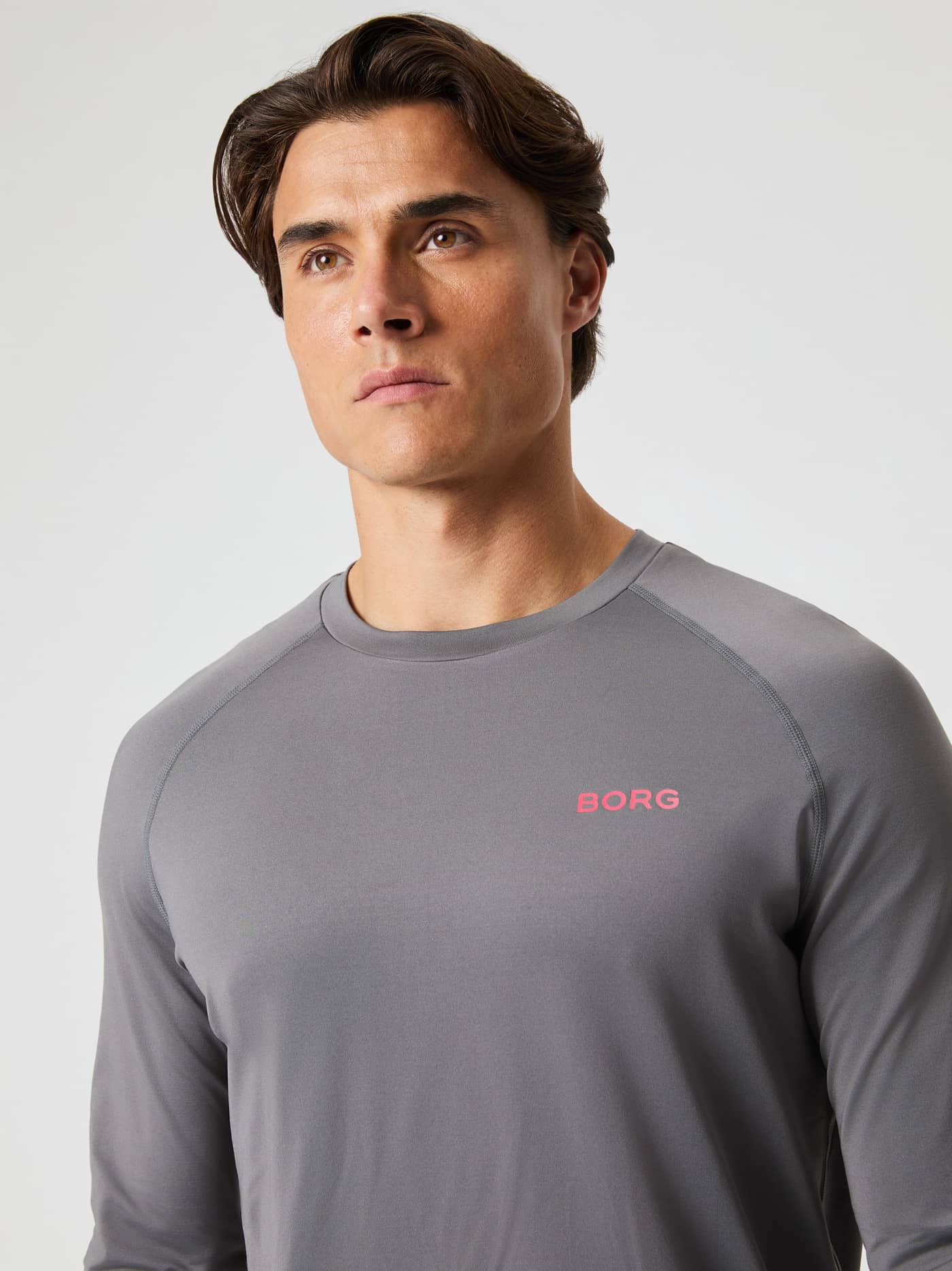 Björn Borg - Borg Performance Long Sleeve Brushed T-Shirt Granite Gray Men - Image 2