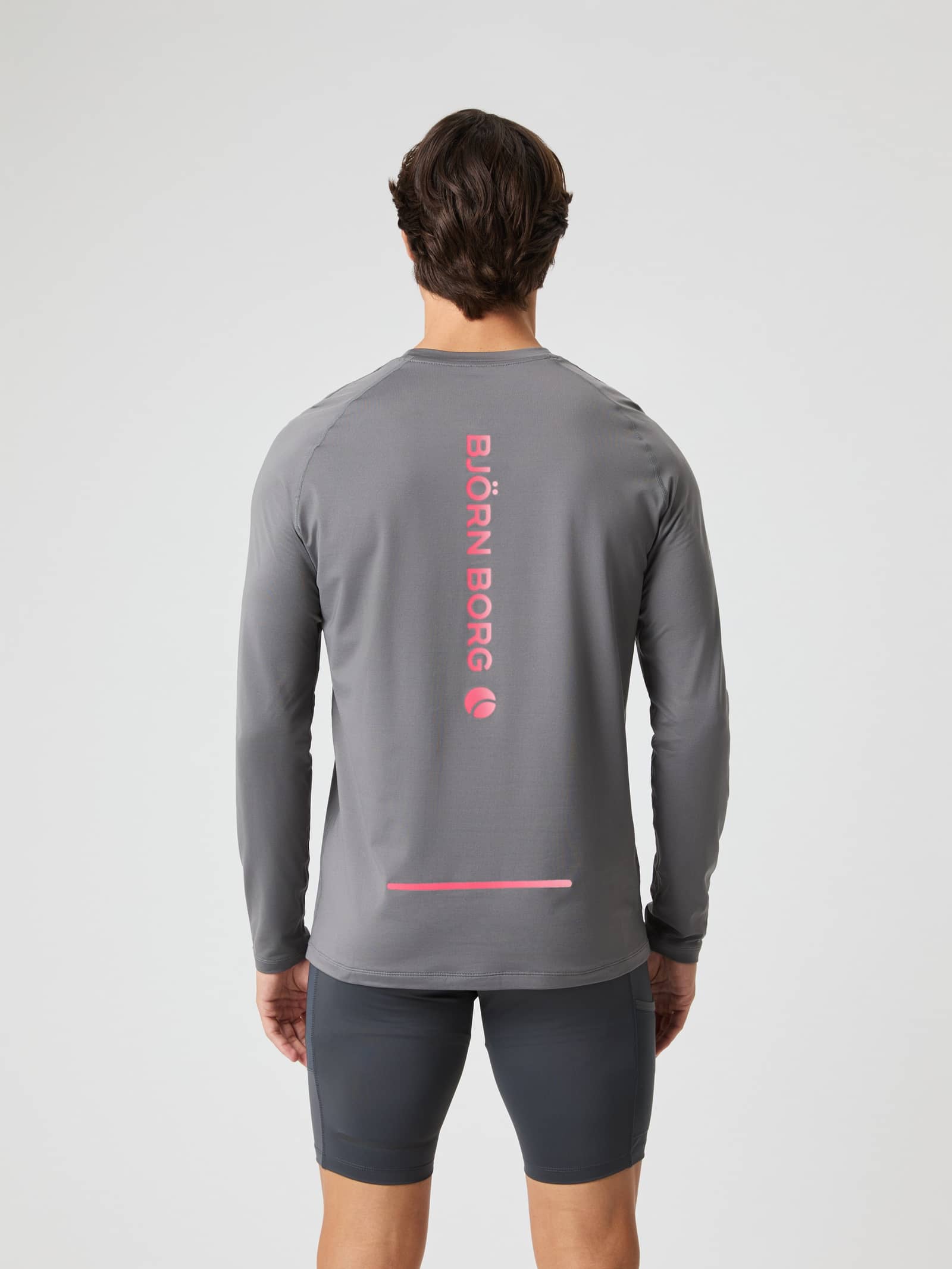 Björn Borg - Borg Performance Long Sleeve Brushed T-Shirt Granite Gray Heren - Image 1