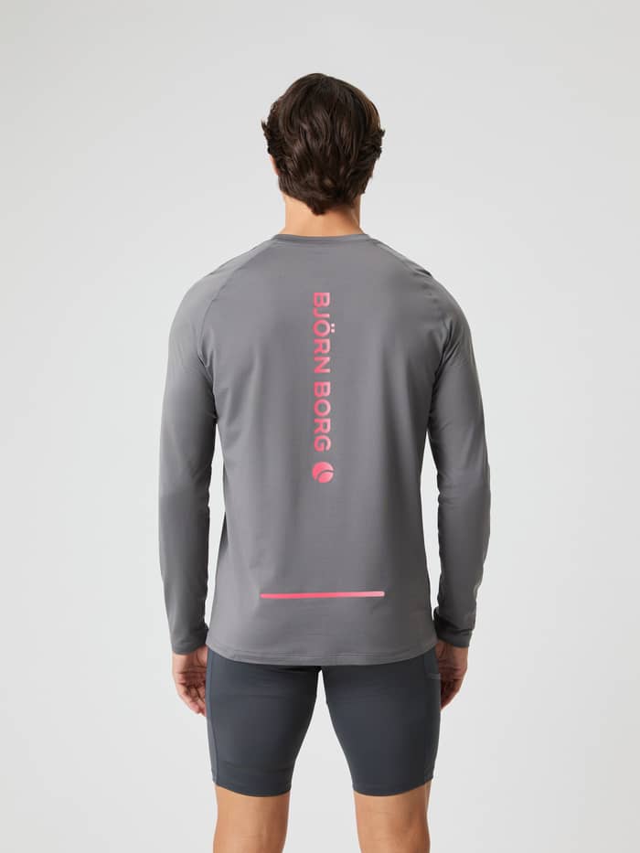Björn Borg - Borg Performance Long Sleeve Brushed T-Shirt Granite Gray