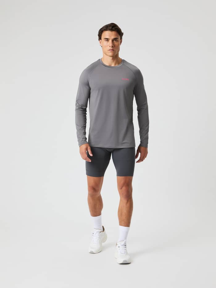 Björn Borg - Borg Performance Long Sleeve Brushed T-Shirt Granite Gray