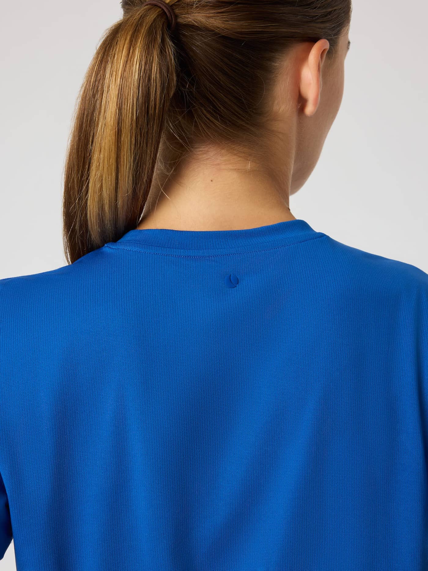 Back view of the Borg Sports T-Shirt in Monaco Blue (Blue), featuring a tennis ball print for a stylish training fit. - Image 4