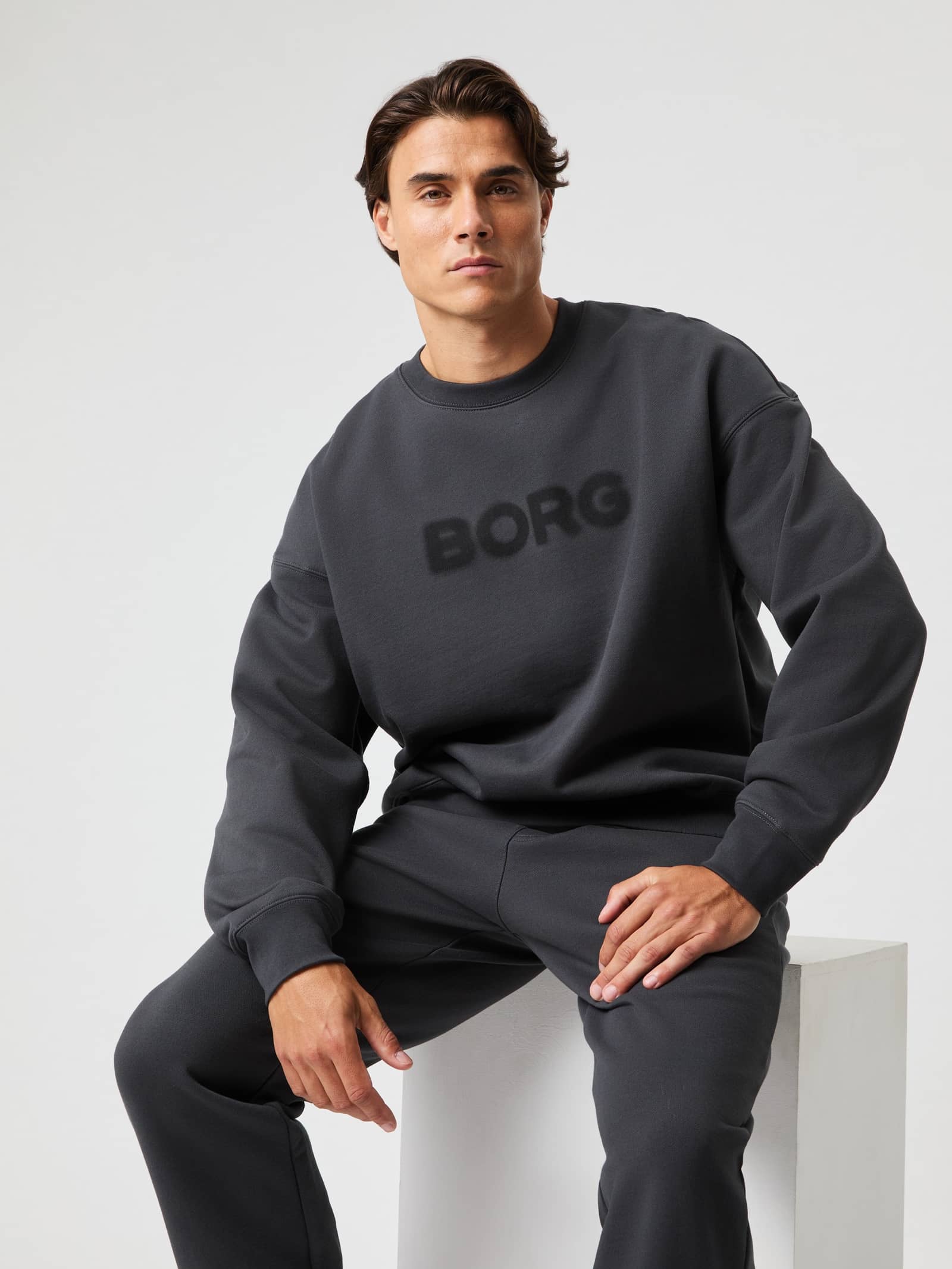 Björn Borg - Borg Oversized Sweatshirt Asphalt Men - Image 1
