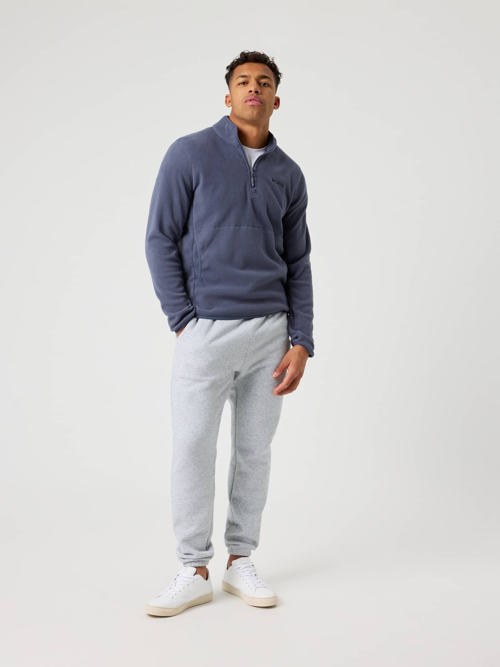 Björn Borg - Borg Half Zip Fleece Odyssey Gray Heren - Image 1