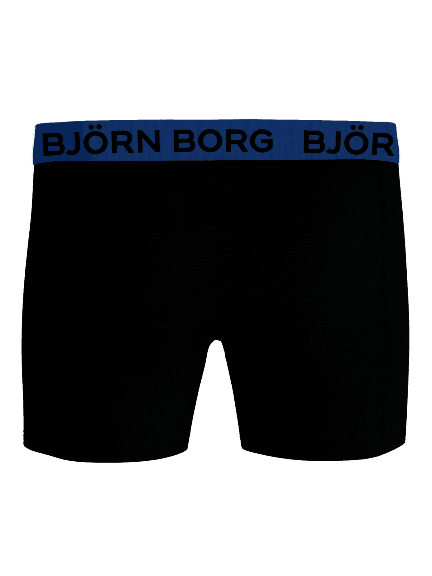 Black Björn Borg Cotton Stretch Boxers 5-pack boxer briefs in Multi with a blue logo waistband for style and function. - Image 4
