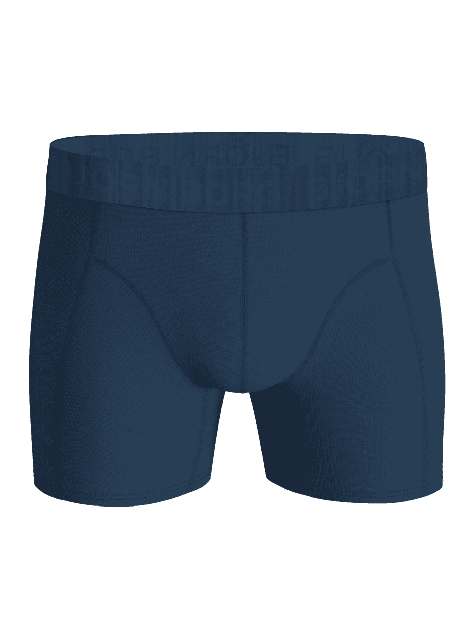 Navy blue Björn Borg Cotton Stretch Boxers 5-pack boxer briefs featuring a tonal microfiber logo waistband. - Image 7