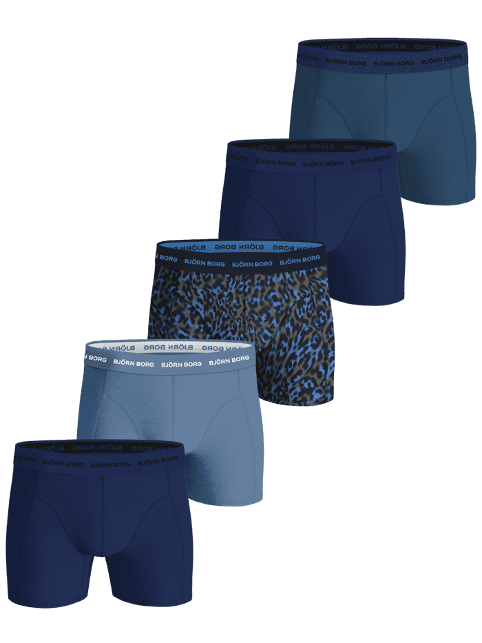 Björn Borg - Cotton Stretch Boxers 5-pack Blå