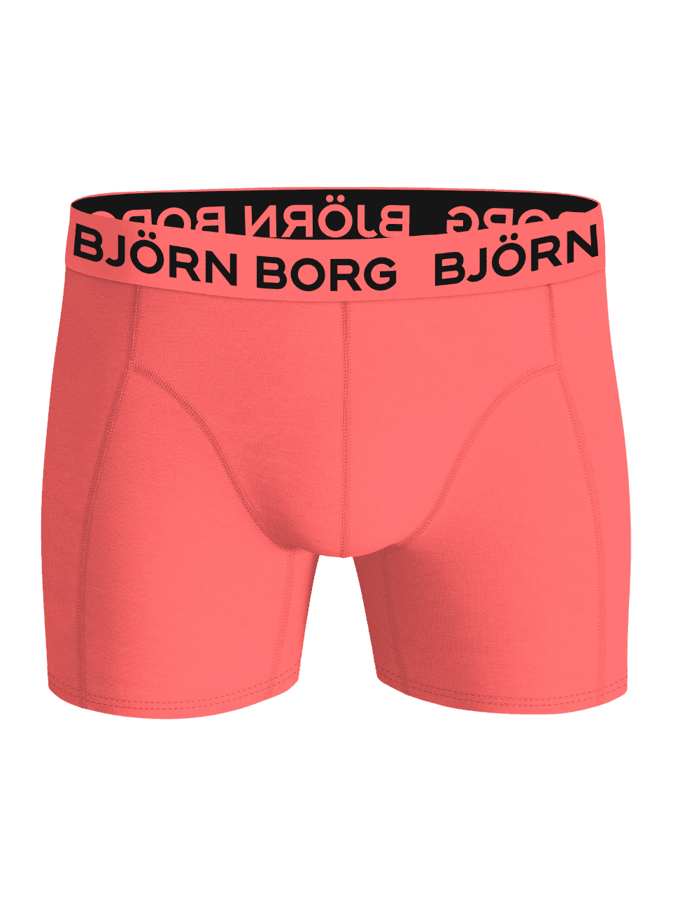 Front view of the pink Björn Borg Cotton Stretch Boxers 7-pack with a black microfiber logo waistband for style and fit. - Image 7