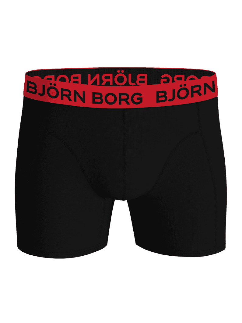 Cotton Stretch Boxers 12-pack Boxer Briefs in Schwarz mit rotem Bund und schwarzem Logo für eine funktionelle Passform. - Image 7