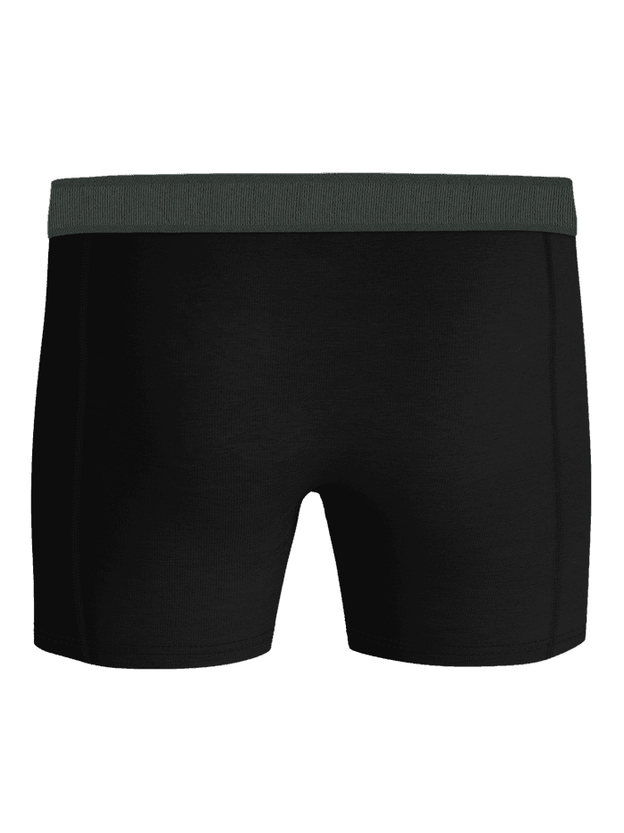 Vue arrière de l'Organic Cotton Stretch Boxers 2-pack noir en coton extensible au style fonctionnel. - Image 3