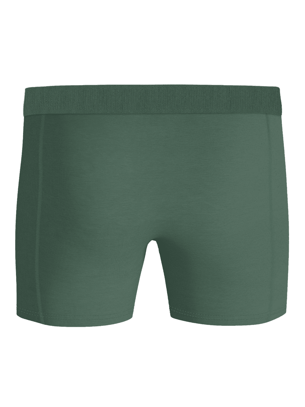 Rückansicht der Organic Cotton Stretch Boxers 3-pack in Grün für Herren, mit bequemer Passform und Freizeit-Stil. - Image 3