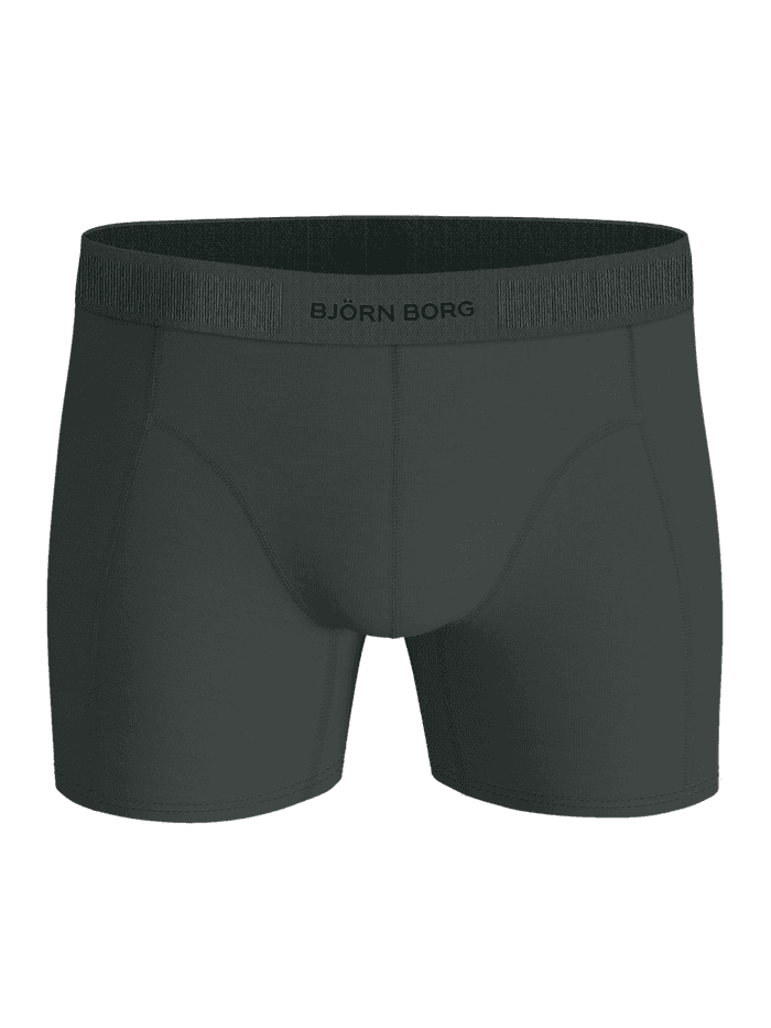 Organic Cotton Stretch Boxers 3-pack i Grøn til mænd med en støttende pasform og logolinning set forfra. - Image 5