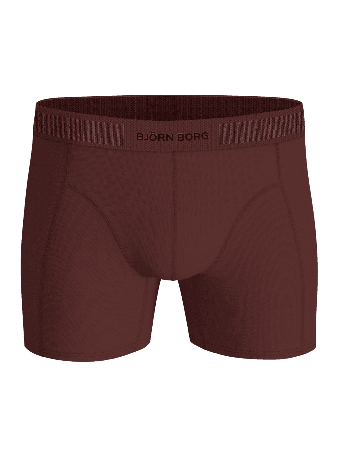 Vorderansicht des Organic Cotton Stretch Boxers 3-pack in Braun mit schwarzem Björn Borg-Logo am Bund. - Image 5