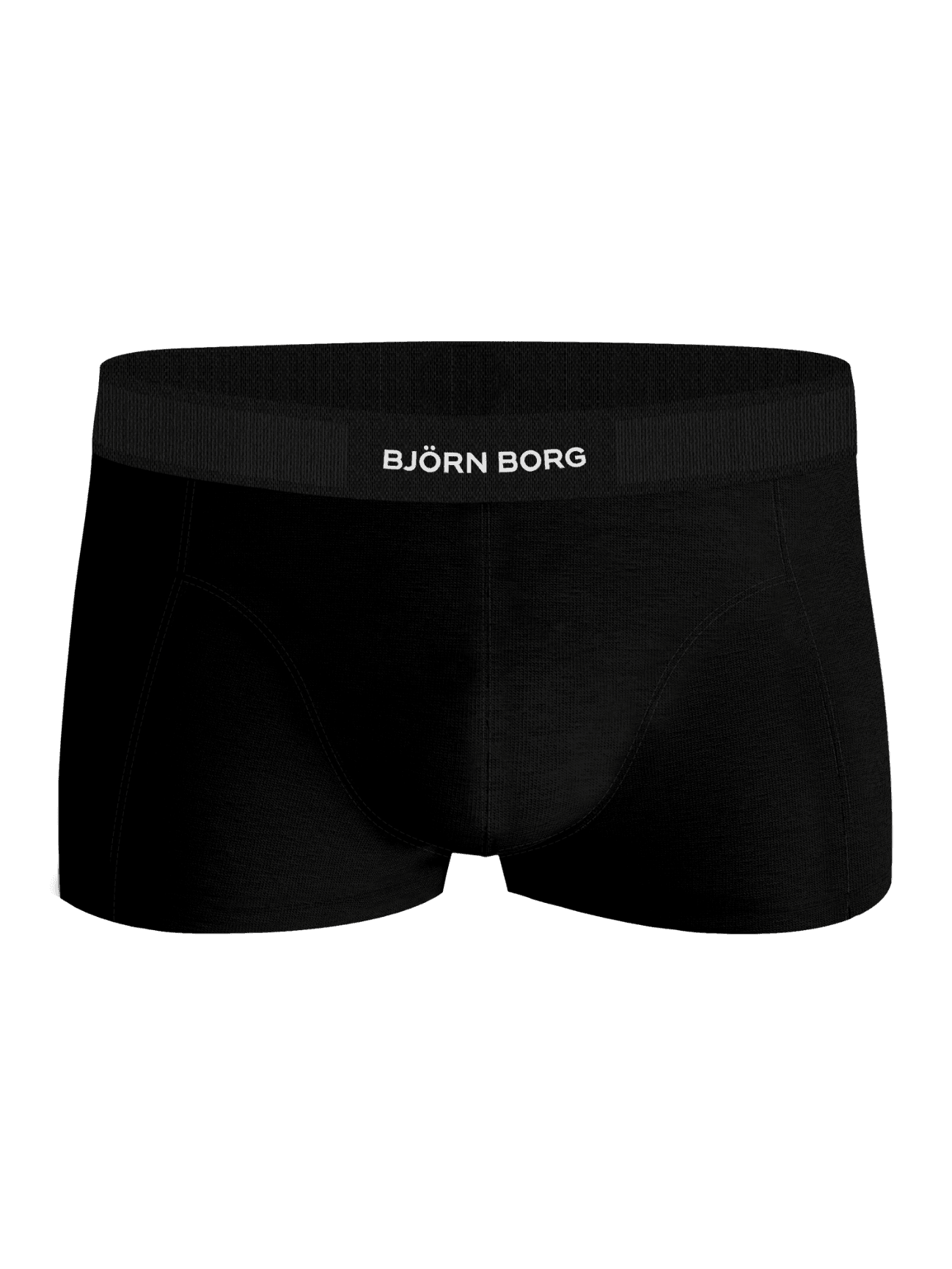 Organic Cotton Stretch Trunks 3-pack i sort set forfra med hvidt mikrofiberlogo i taljen. - Image 2