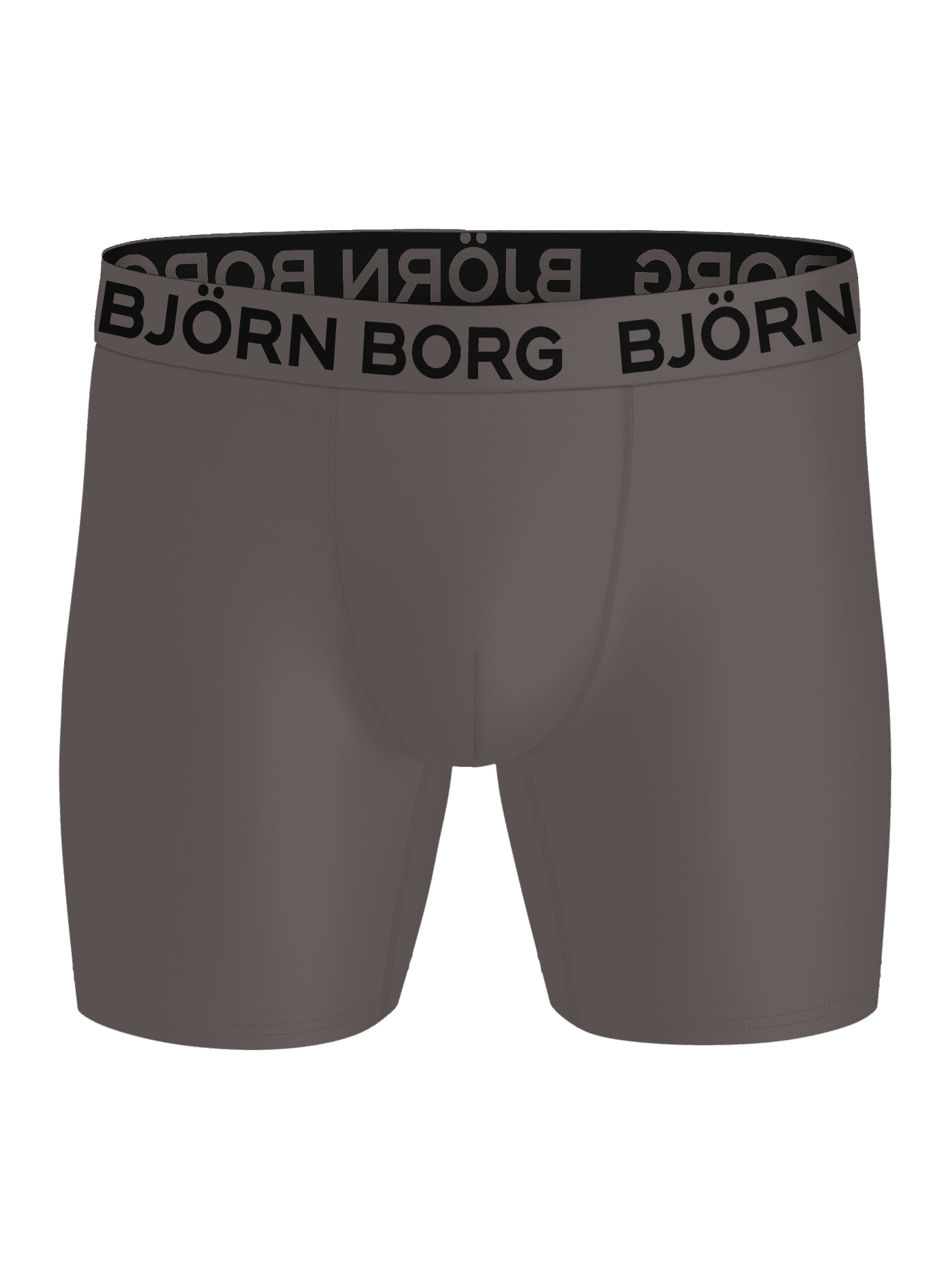 Grey Björn Borg Sports Microfiber Boxers 3-pack training boxer briefs with a black logo on the waistband. - Image 5