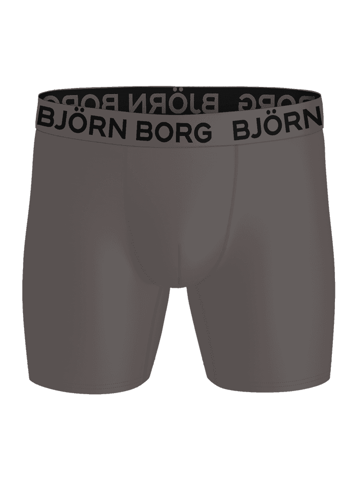Sports Microfiber Boxers 3-pack i grå mikrofiber til træning med sort logo på taljen. - Image 5