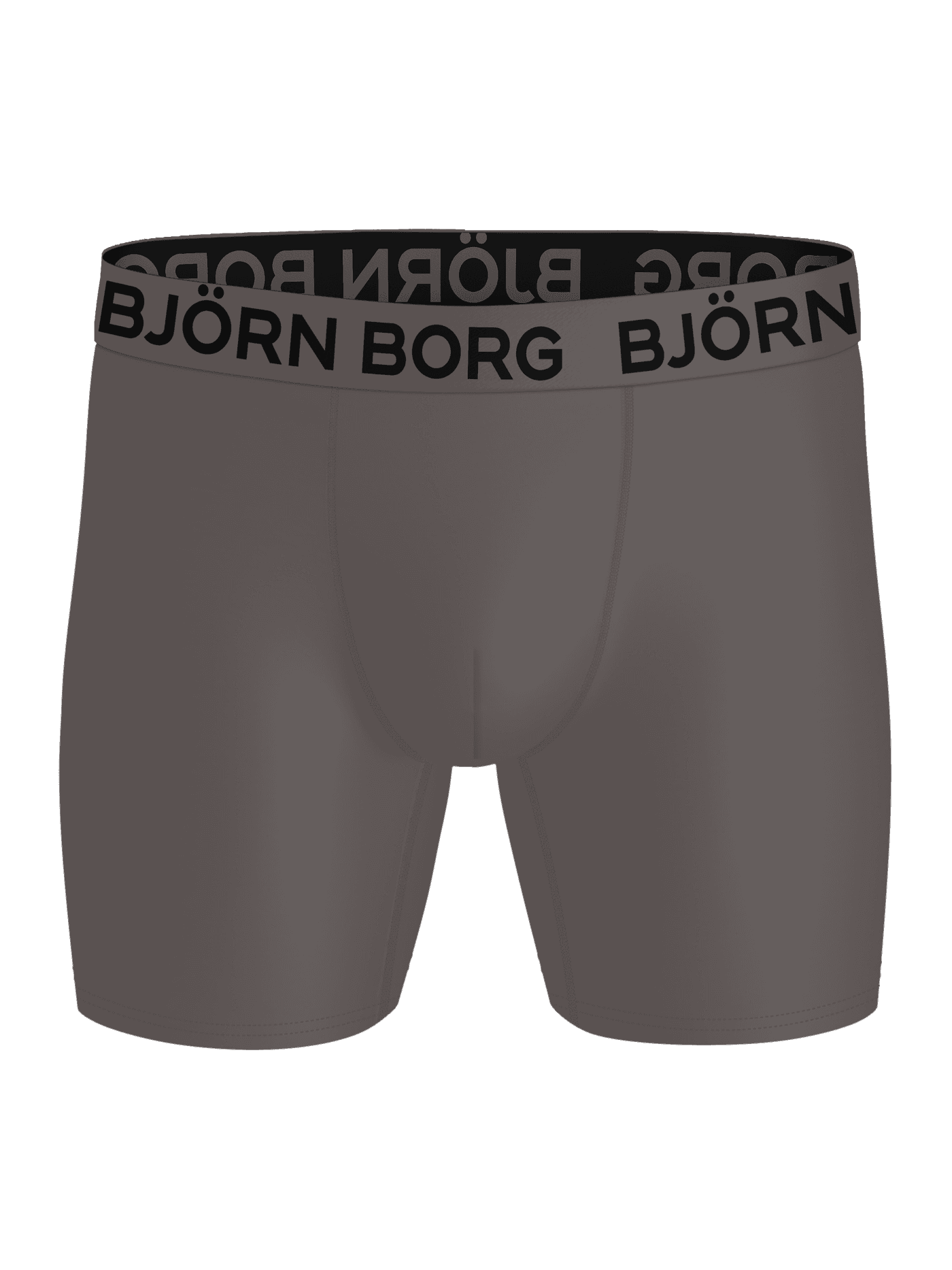 Grå Sports Microfiber Boxers 5-pack för män med svart logotyp på resåren framifrån för träning. - Image 4
