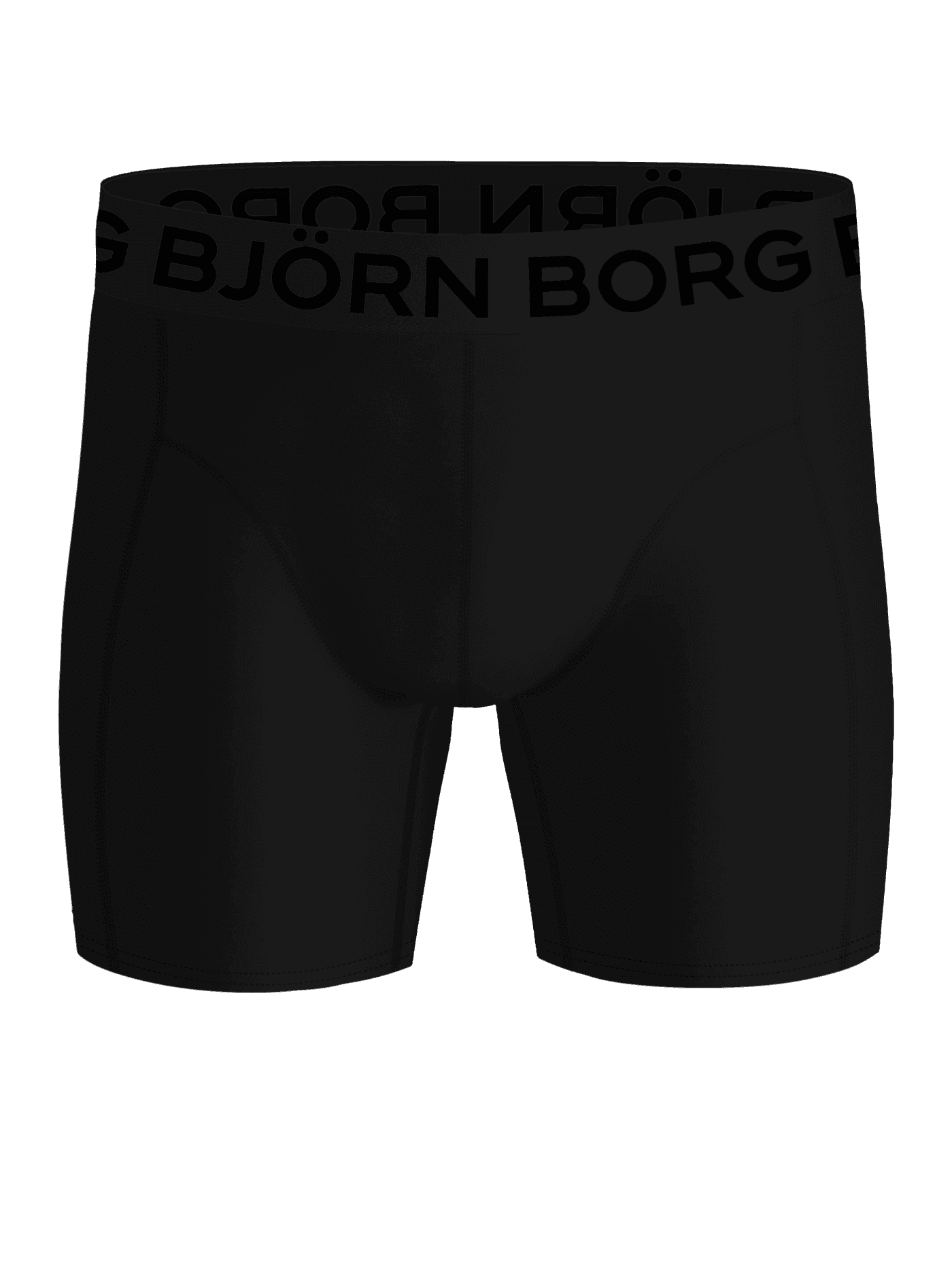 Frontvy av svarta Sports Lightweight Boxers 2-pack för träning i mikrofiber med en matchande ton-i-ton-logotyp. - Image 4