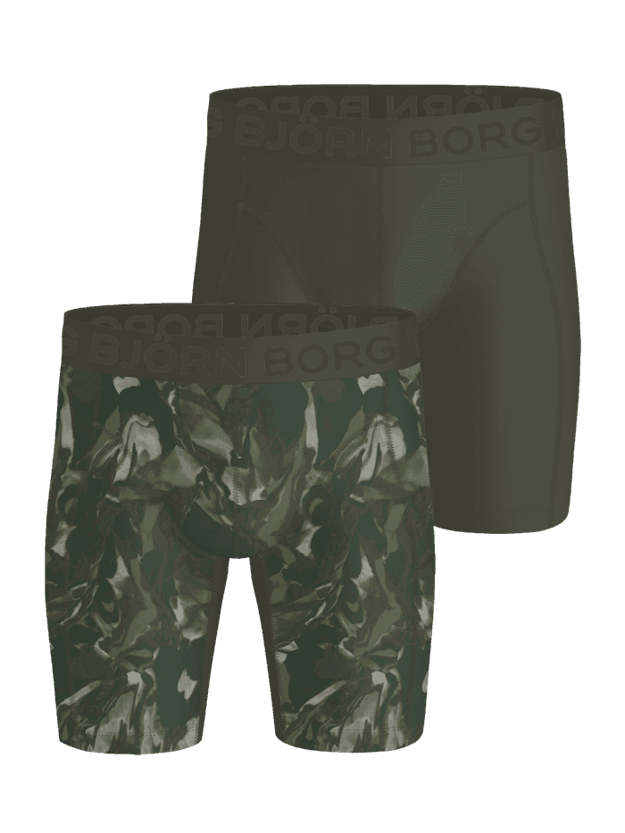 Björn Borg - Sports Lightweight Long Leg Boxers 2-pack Green