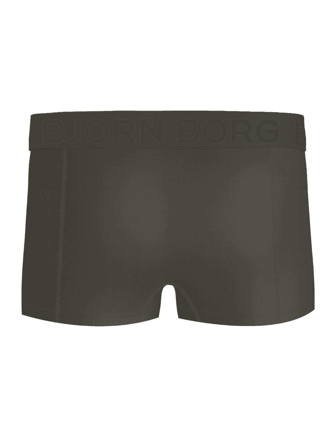 Vue de face du shorty Sports Mesh Trunks 2-pack vert en maille respirante avec logo ton sur ton pour l'entraînement. - Image 3