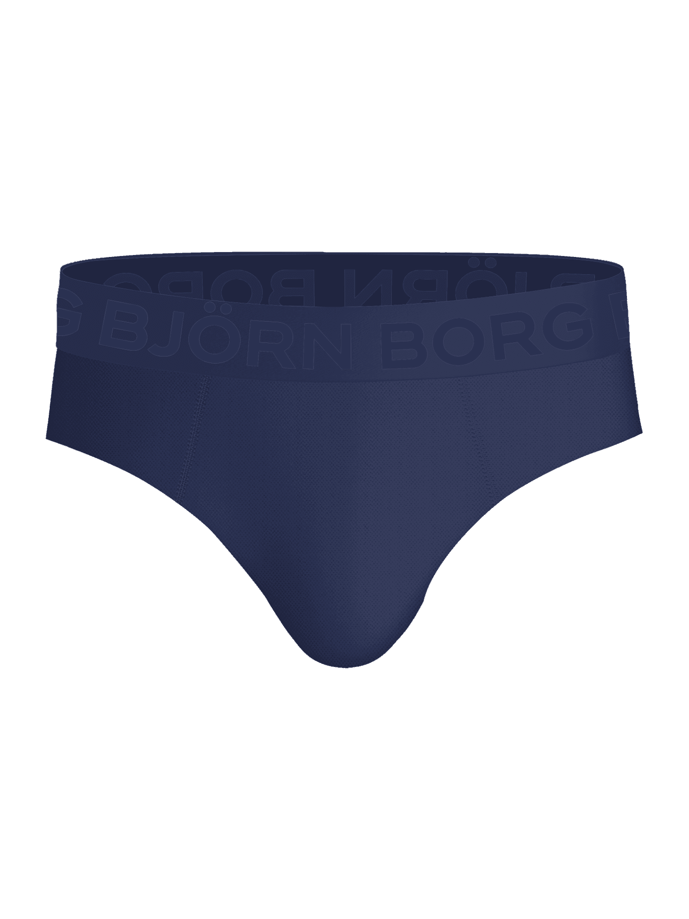 Marineblauwe Sports Mesh Briefs 2-pack van ademend mesh met ton-sur-ton logo-tailleband voor training, vooraanzicht. - Image 4