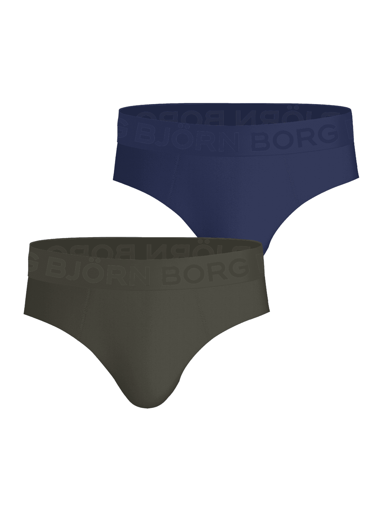 Sports Mesh Briefs 2-pack in Grün und Marineblau aus Mesh mit Ton-in-Ton-Logos für Performance beim Training. - Image 1