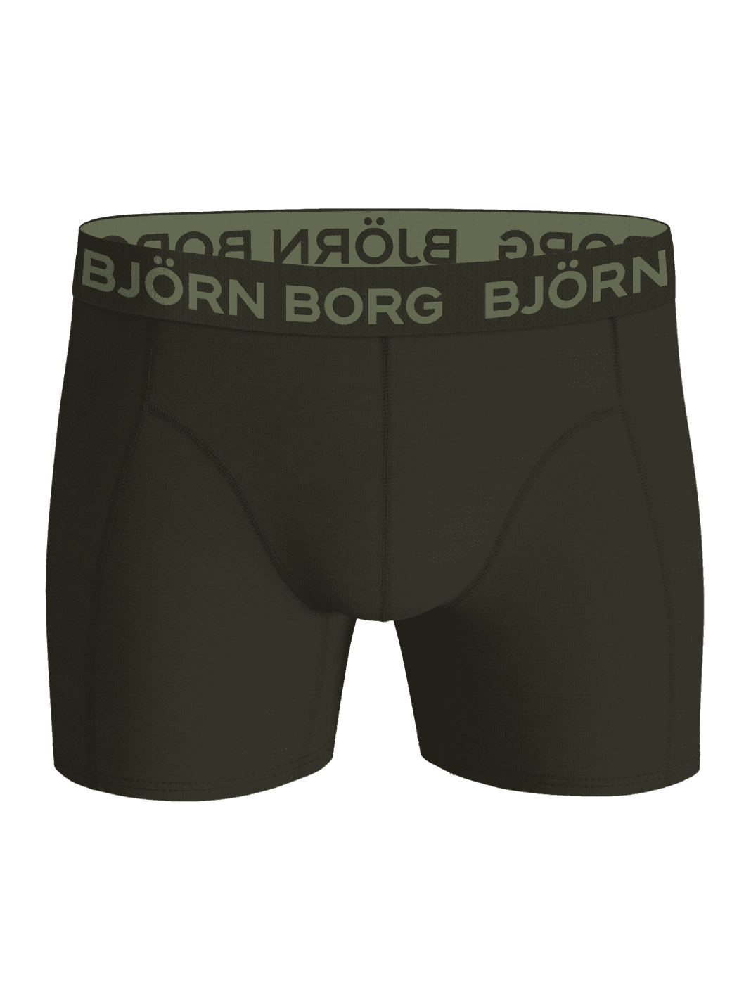 Bamboo Boxers 2-pack i grønn sett forfra i myk bambusviskose med lysegrønn logo på mikrofiberlinningen. - Image 2