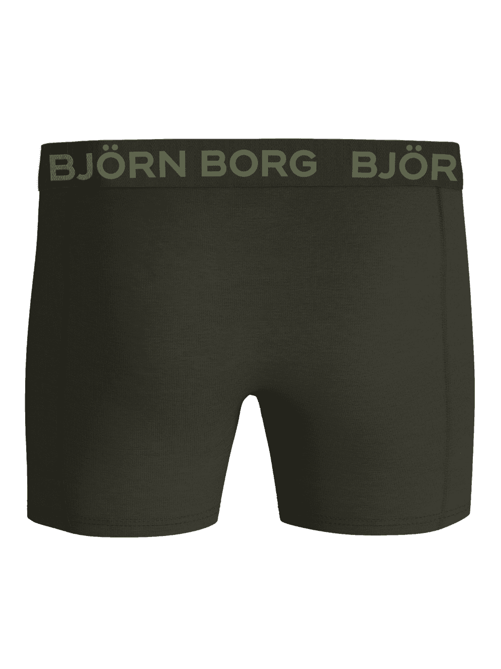 Bamboo Boxers 2-pack i grønn myk bambusviskose med en lys grønn logo på linningen, sett forfra. - Image 3