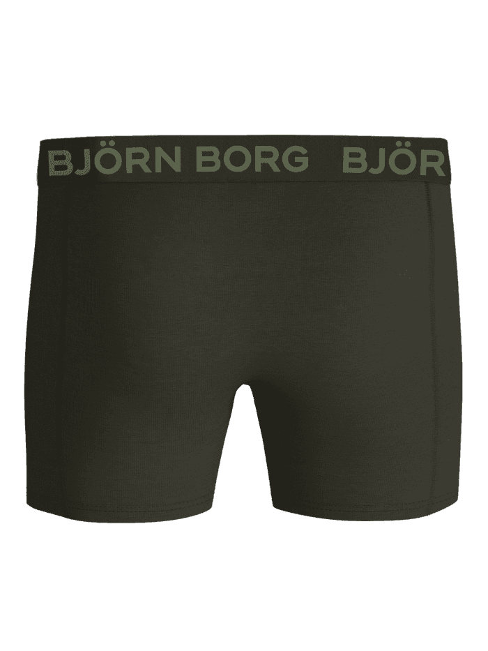 Bamboo Boxers 2-pack i Grøn set forfra i blød bambusviskose med elastisk logolinning. - Image 3