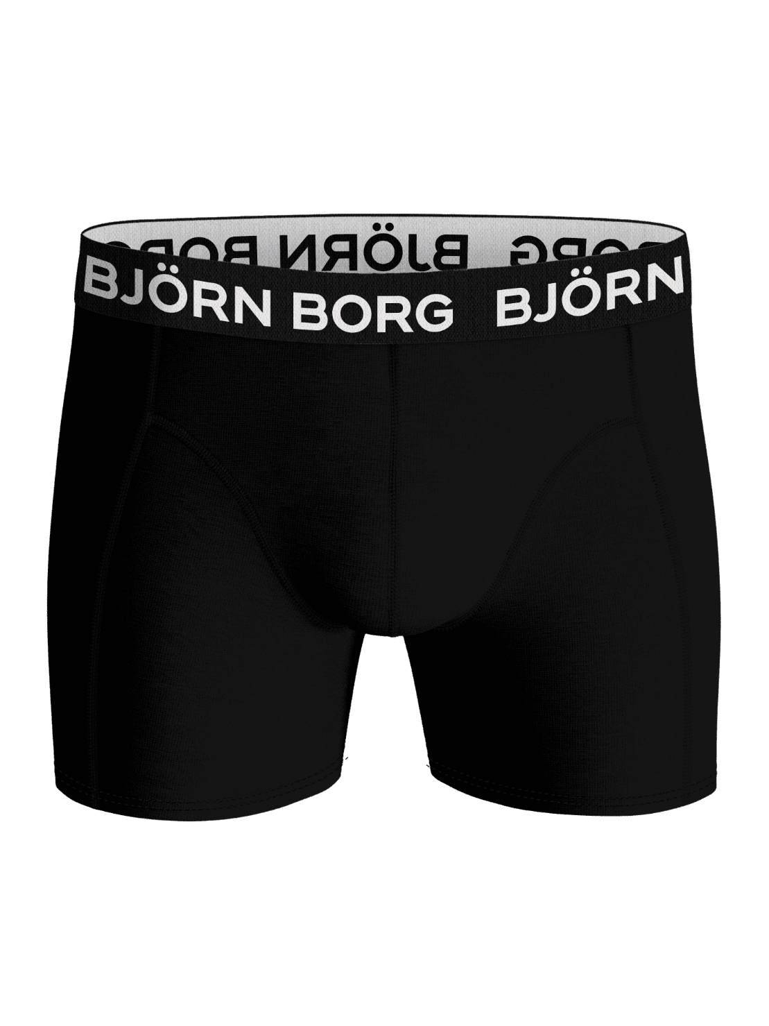Svarta Bamboo Boxers 3-pack i mjuk bambublandning sedda framifrån med vit logotypresår i midjan. - Image 4