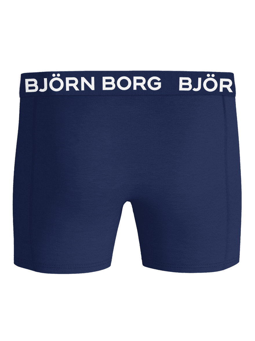 Bamboo Boxers 3-pack marinblå boxershorts i mjuk bambuviskos med en vit logotyp på midjeresåren. - Image 3
