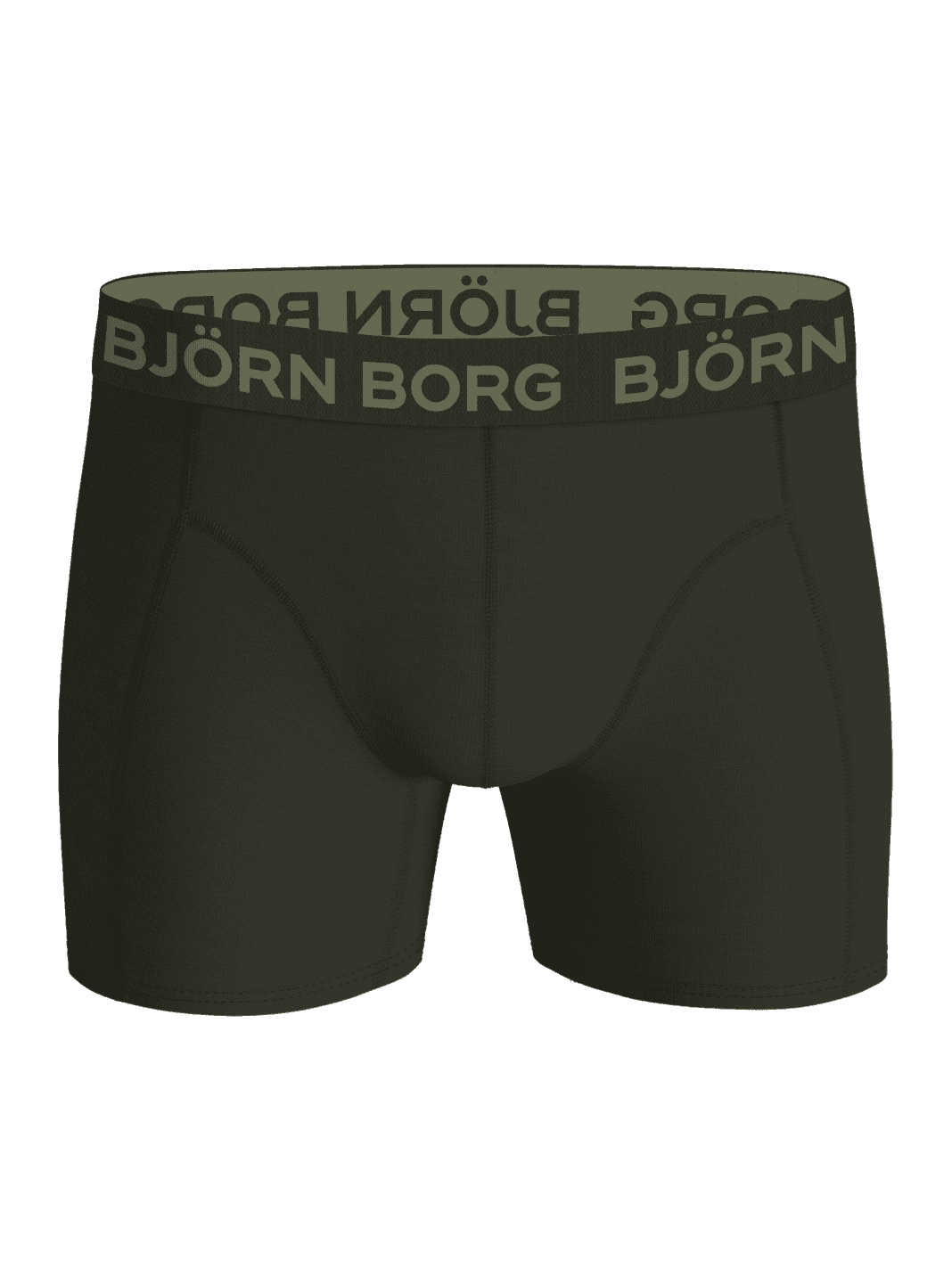 Gröna Bamboo Boxers 3-pack sedda framifrån i mjuk bambuviskos för en kombination av stil och funktion. - Image 5