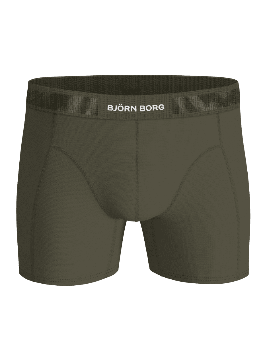 Grønn Lyocell Boxers 2-pack til herre i myk lyocell med hvit logo på linningen, sett forfra. - Image 2