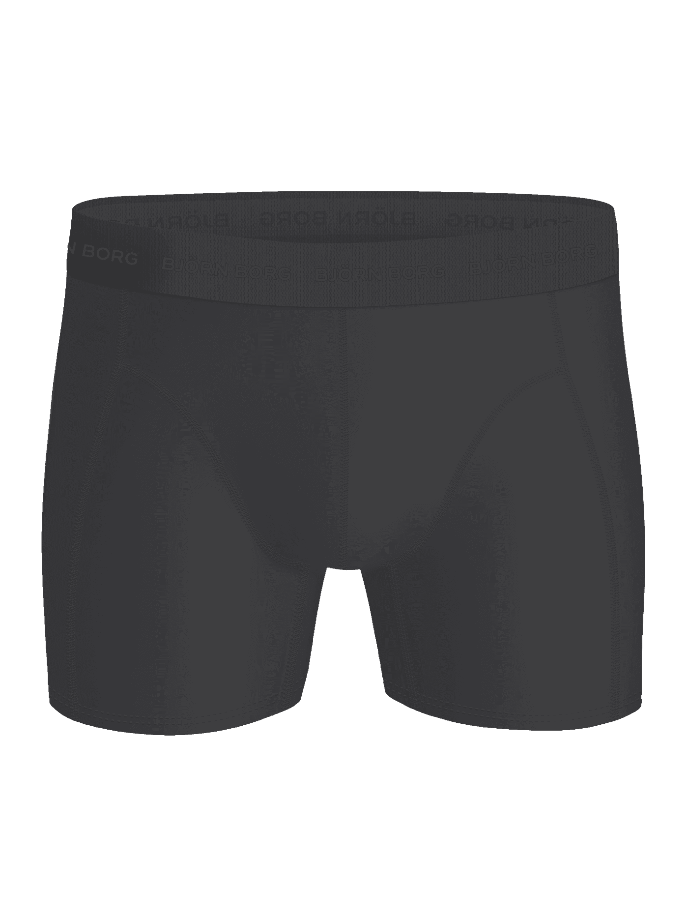 Front view of the black Microfiber Boxers 3-pack for men, featuring a functional mid-rise fit and soft recycled fabric. - Image 4