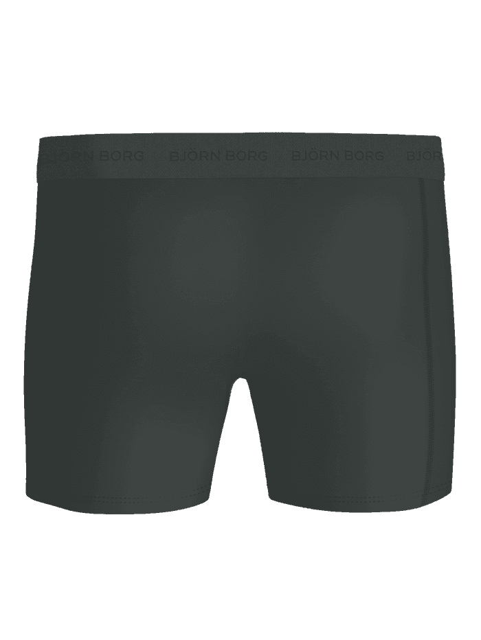 Microfiber Boxers 3-pack i grøn set bagfra med blød genanvendt polyesterblanding og tonal logolinning. - Image 3