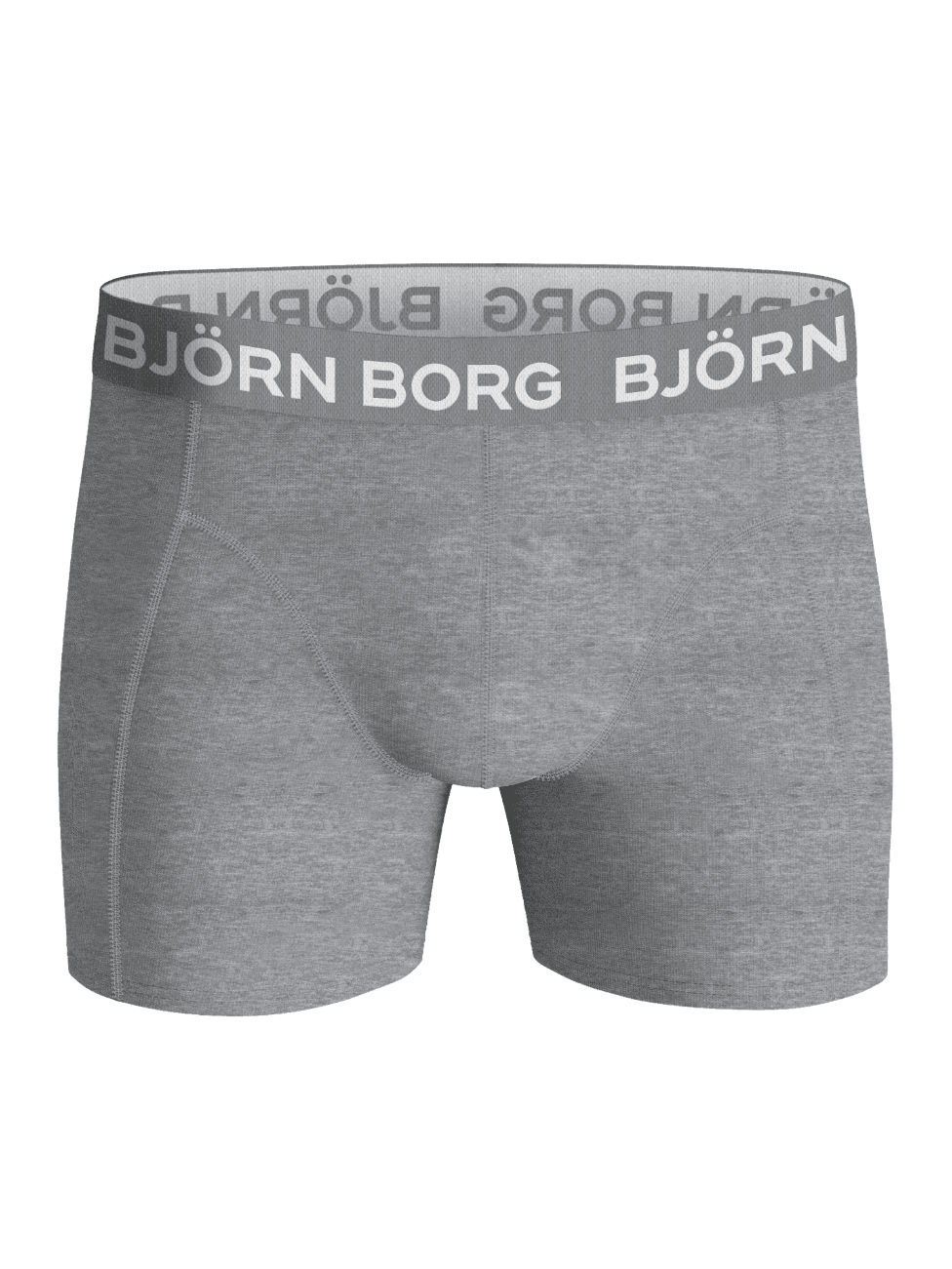 Vorderansicht des Cotton Stretch Boxers 7-pack für kids: graue Boxer Briefs aus Melange-Stoff mit Logo-Bund. - Image 4