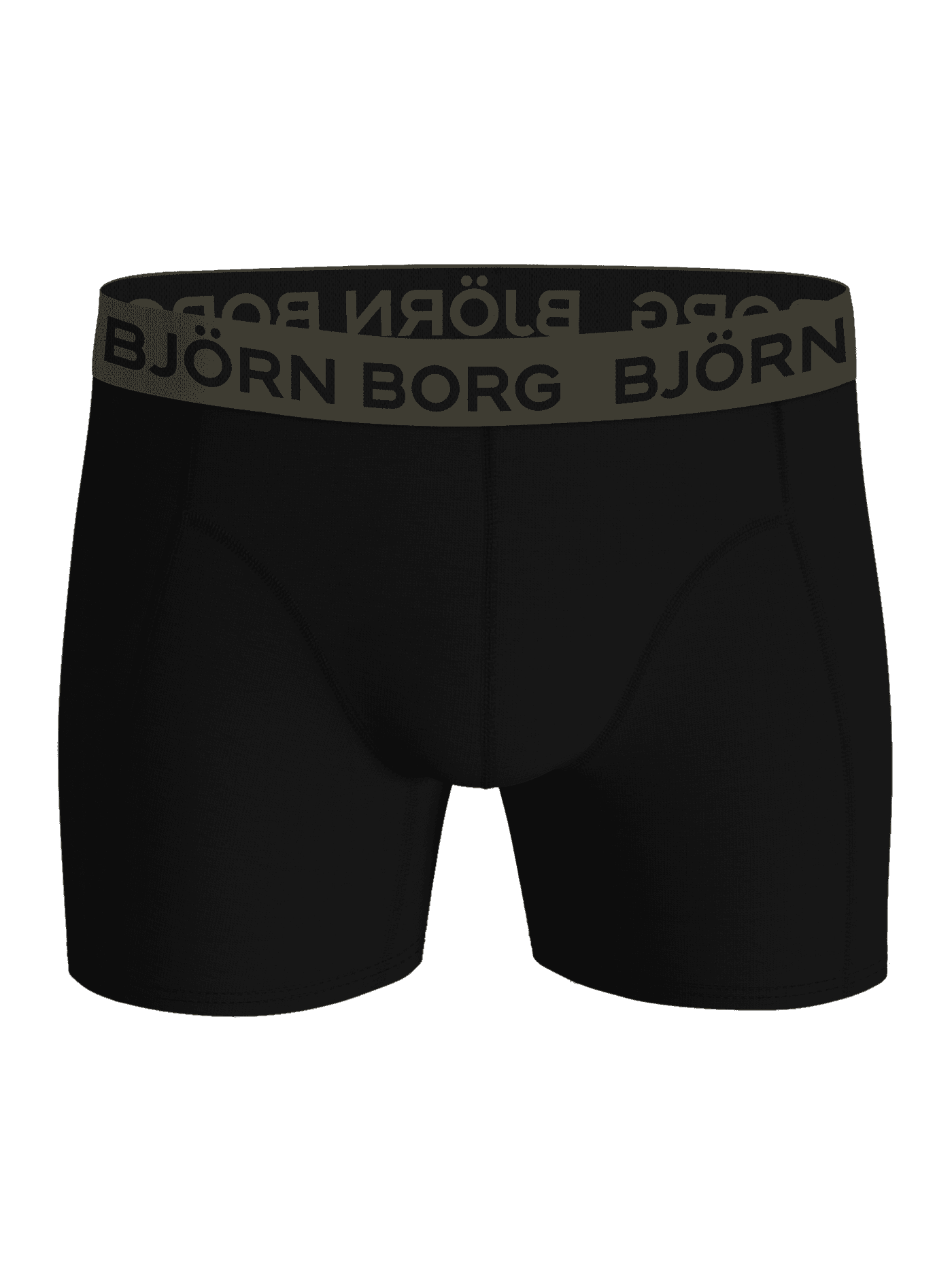 Vorderansicht der Cotton Stretch Boxers 7-pack für kids in Schwarz und Grün mit weichen Boxer Briefs aus Baumwollstretch. - Image 5