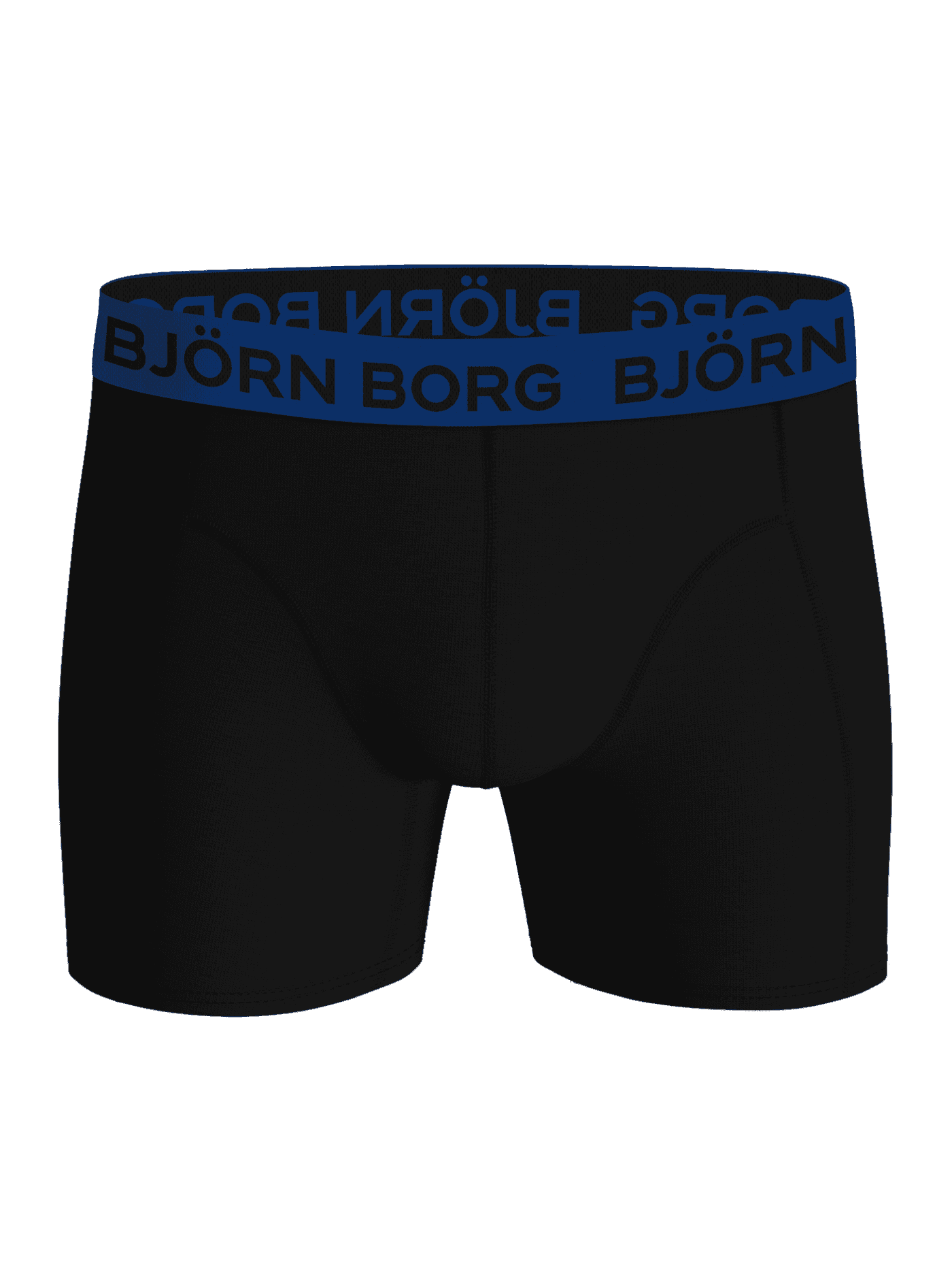 Vorderansicht der Cotton Stretch Boxers 5-pack für Kids in Schwarz, weiche Boxer Briefs mit blauem Logo-Bund. - Image 6