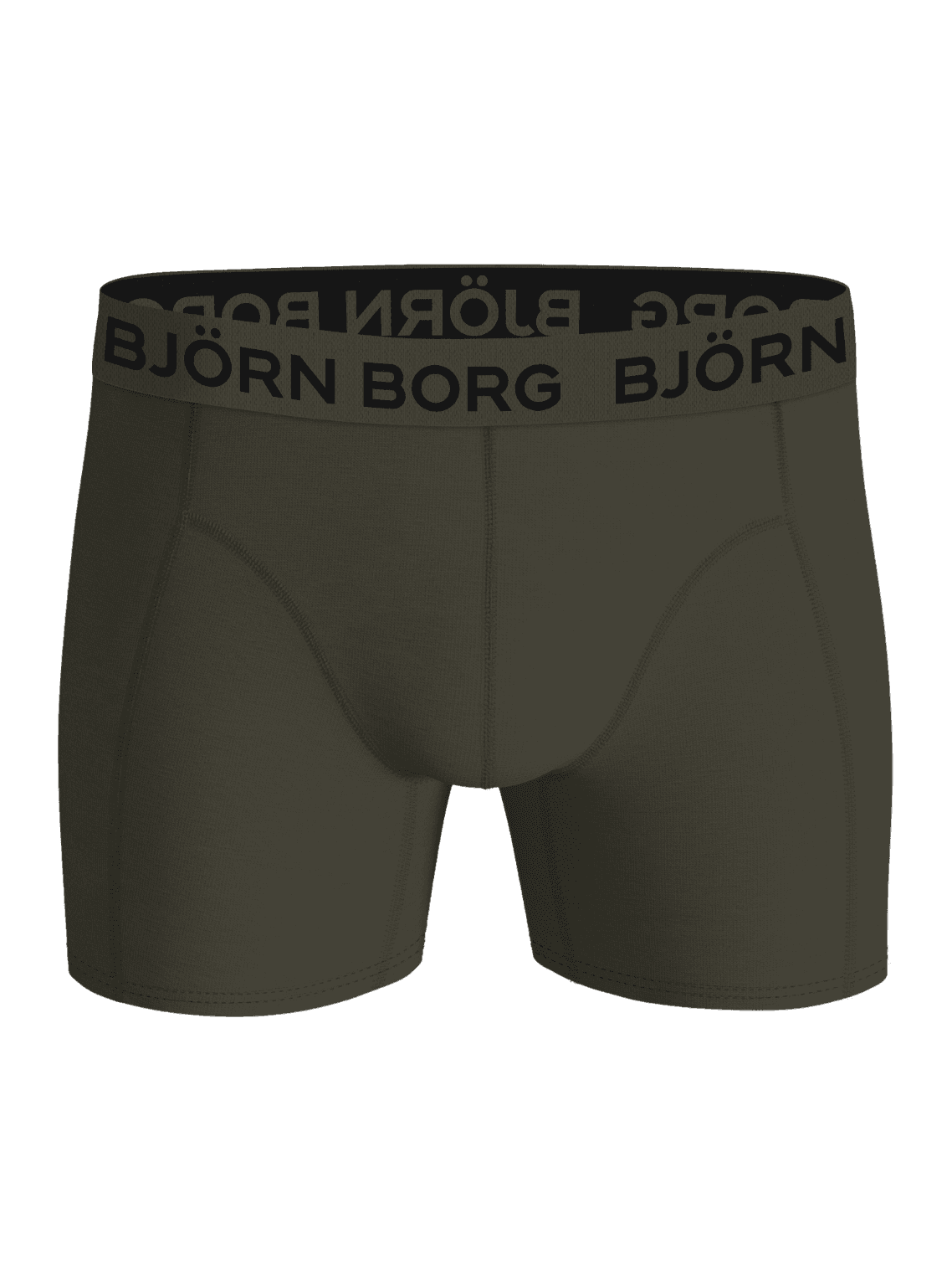 Vorderansicht der Cotton Stretch Boxers 5-pack für Kids in Grün, weiche Boxer Briefs mit schwarzem Logo. - Image 2
