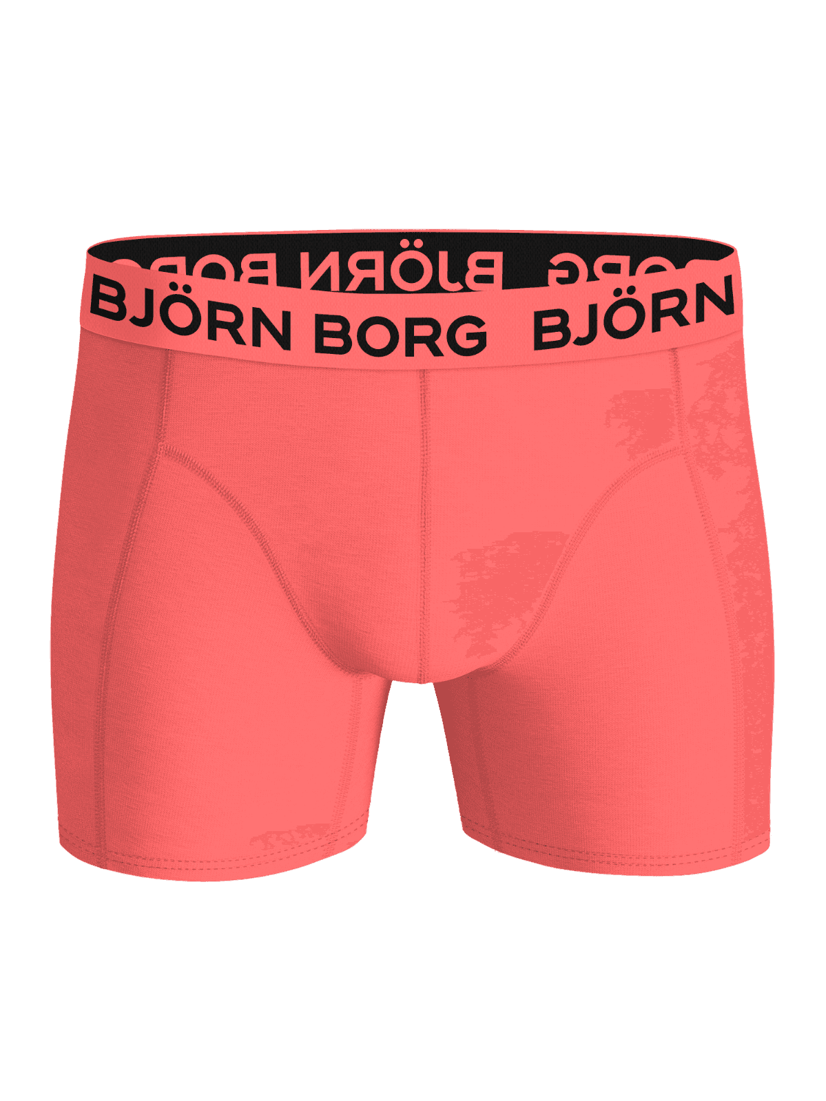 Vorderansicht der pinken Cotton Stretch Boxers 5-pack für Kids mit schwarzem Logo-Bund aus weichem Baumwollstretch. - Image 5