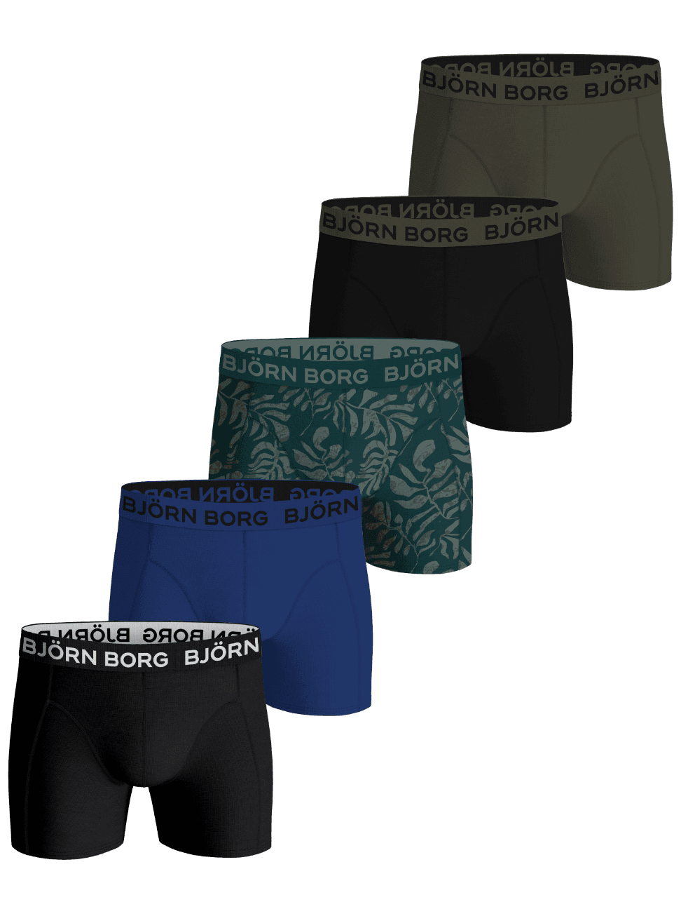 Björn Borg - Cotton Stretch Boxers 5-pack Mehrfarbig Kids - Image 1