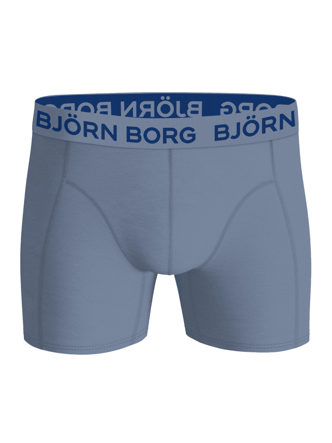 Vorderansicht der Cotton Stretch Boxers 5-pack für kids in Blau aus weichem Baumwollstretch mit dunklem Logo-Bund. - Image 4