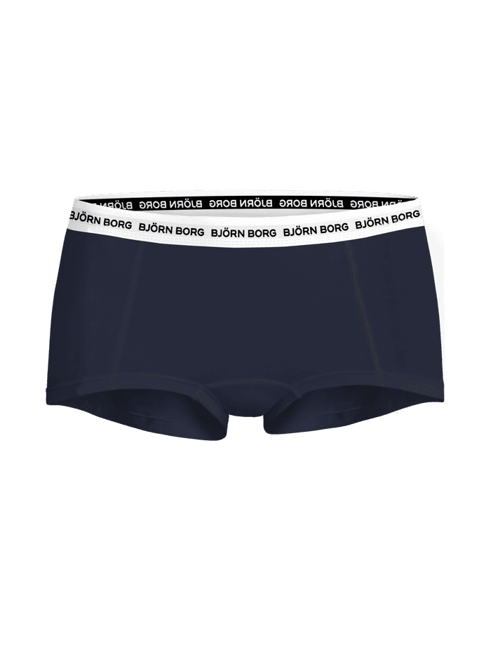 Marineblauwe Logo Boxers Shorts 3-pack voor dames van zacht stretchkatoen met een iconische Björn Borg tailleband. - Image 3
