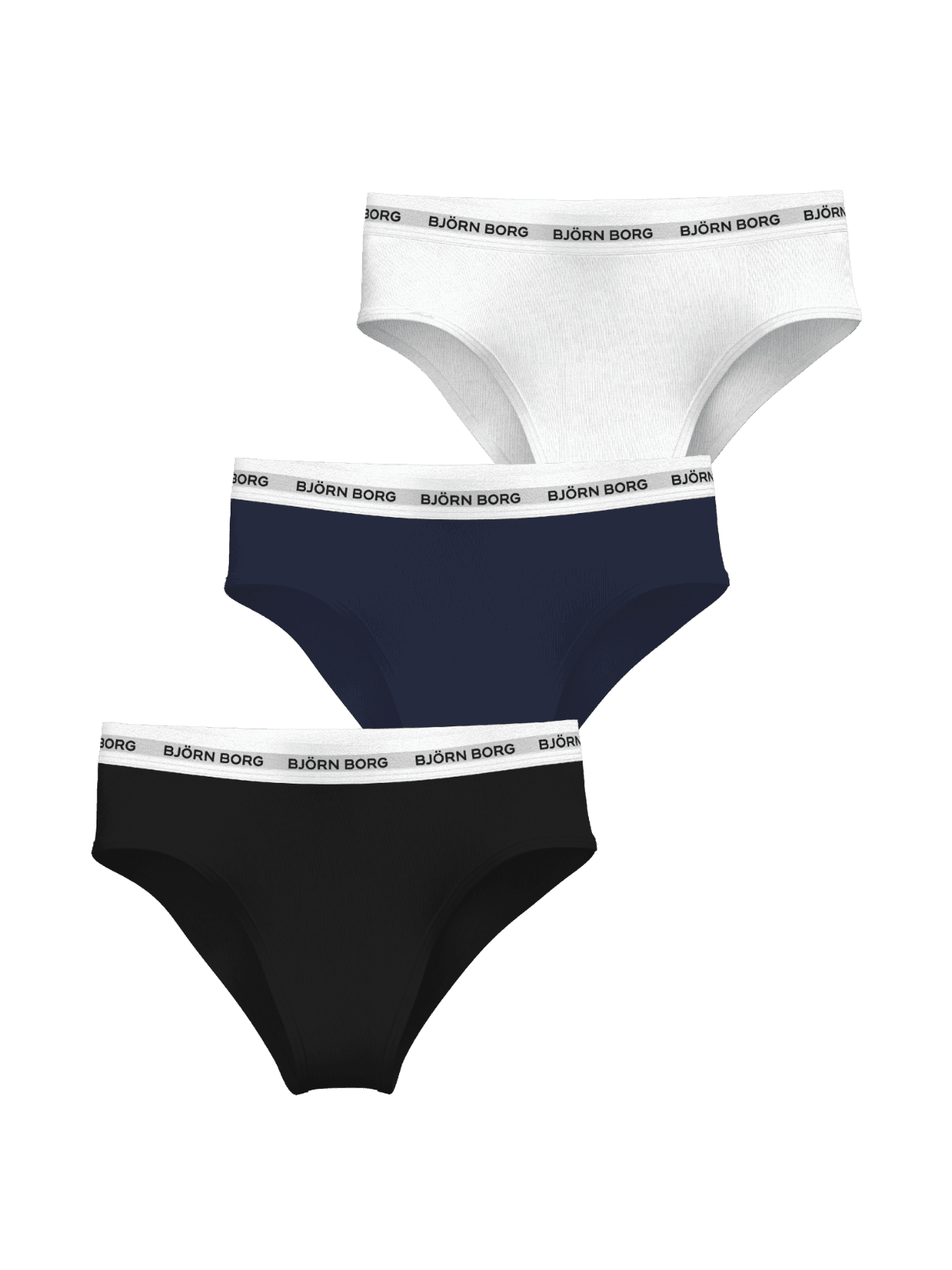 Björn Borg - Logo Highwaist Briefs 3-pack Multi Dam - Image 1