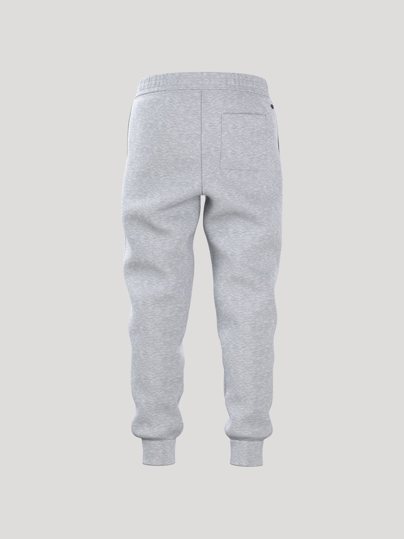 Back view of the Borg Essential 1 Sweatpants in Light Grey Melange, showing the relaxed fit and back pocket. - Image 3