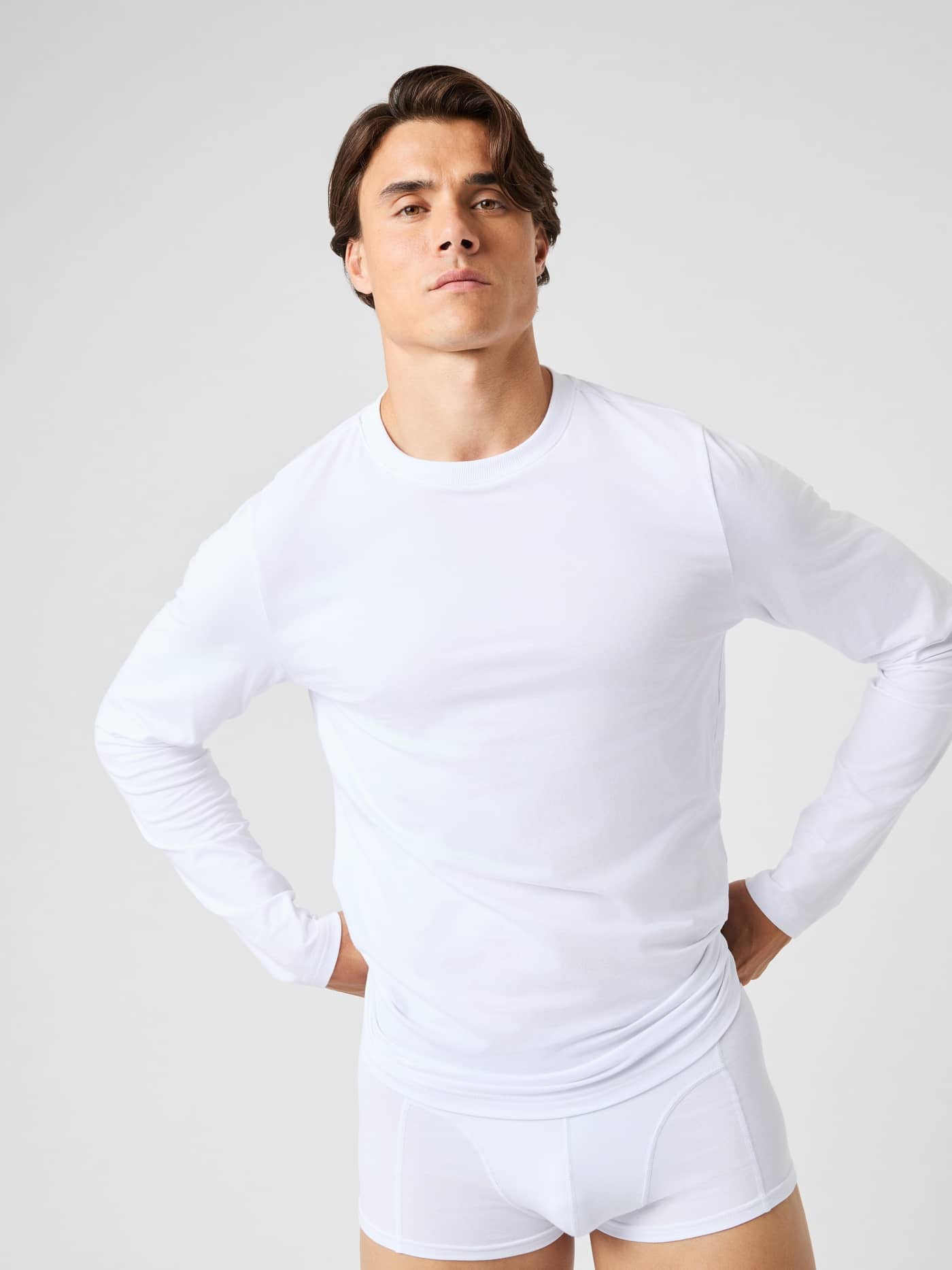 Björn Borg - Core Slim Long Sleeve T-Shirt 2-pack Brilliant White Men - Image 3