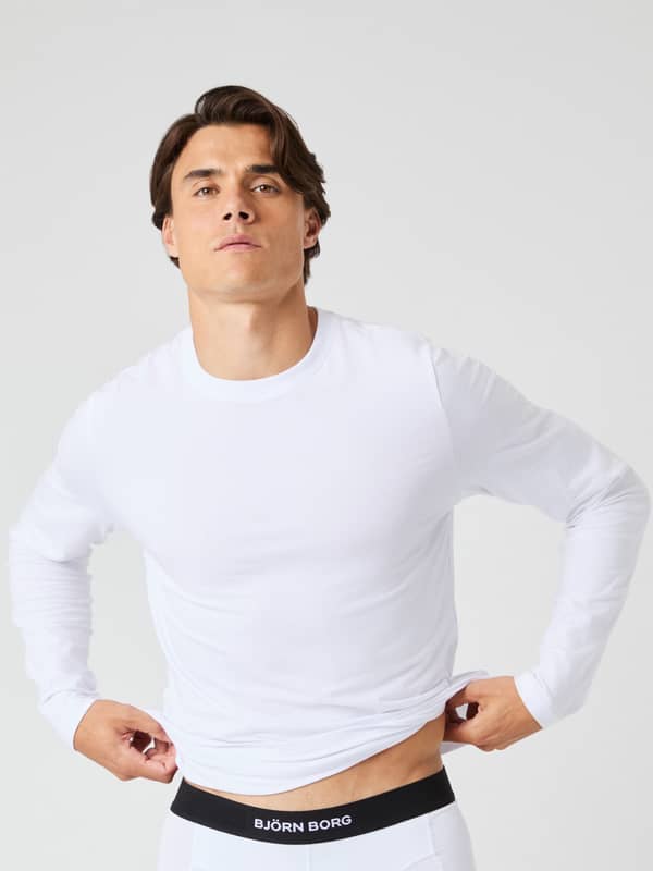 Björn Borg - Core Slim Long Sleeve T-Shirt 2-pack Brilliant White