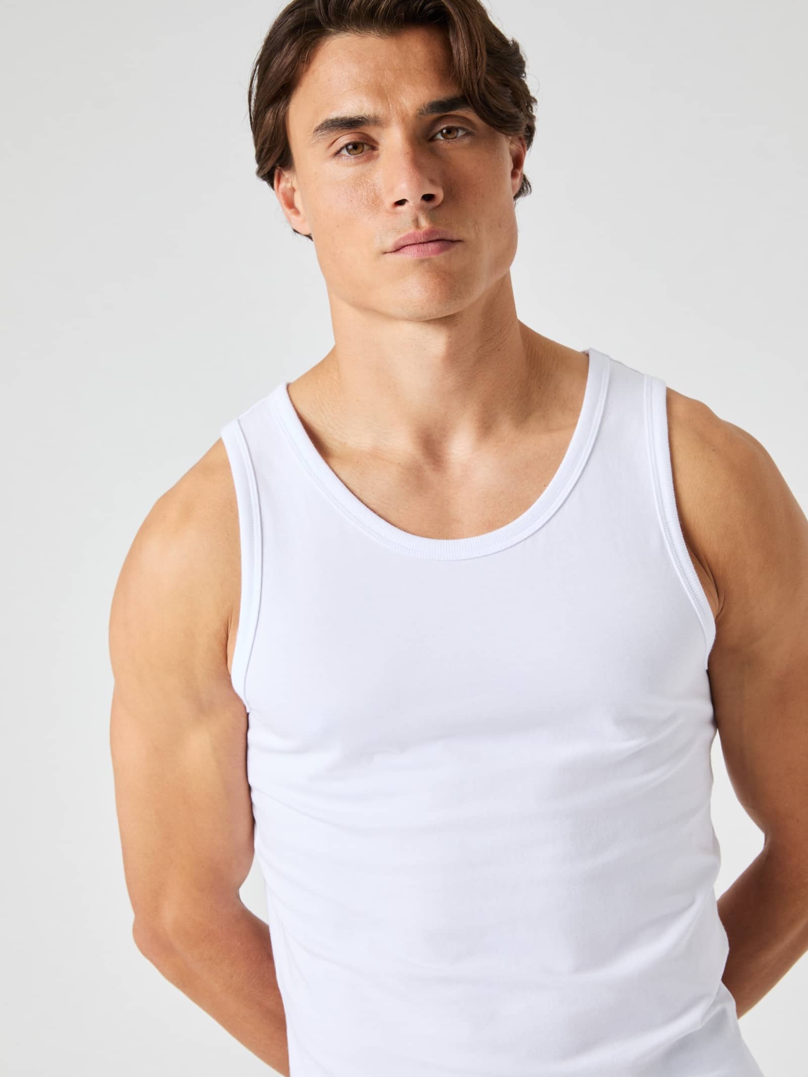 Björn Borg - Core Slim Tank 2-pack Brilliant White Men - Image 1