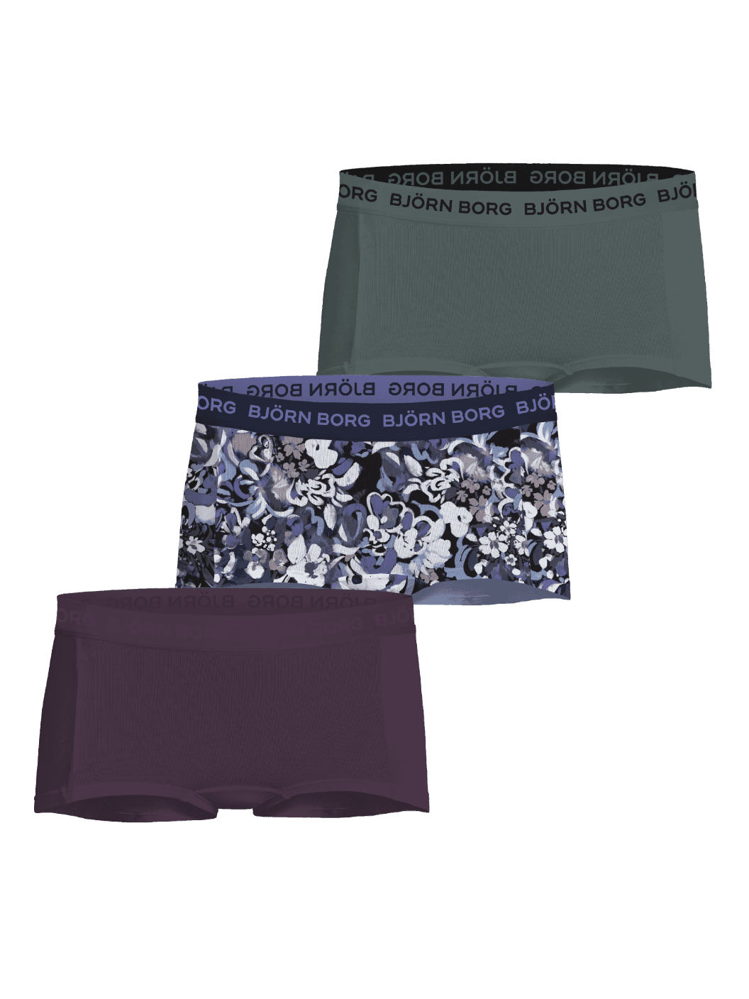 Björn Borg - Cotton Stretch Boxers Shorts 3-pack Multi Kids - Image 1