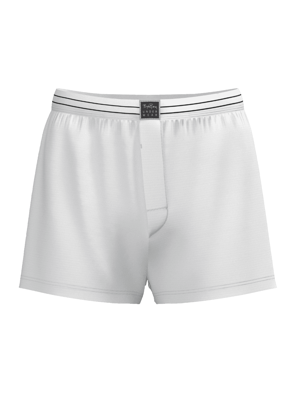 Vita Viscose Cotton Blend Jersey Boxers Shorts 2-pack med lös passform och ett randigt midjeband med svart logotyp. - Image 7