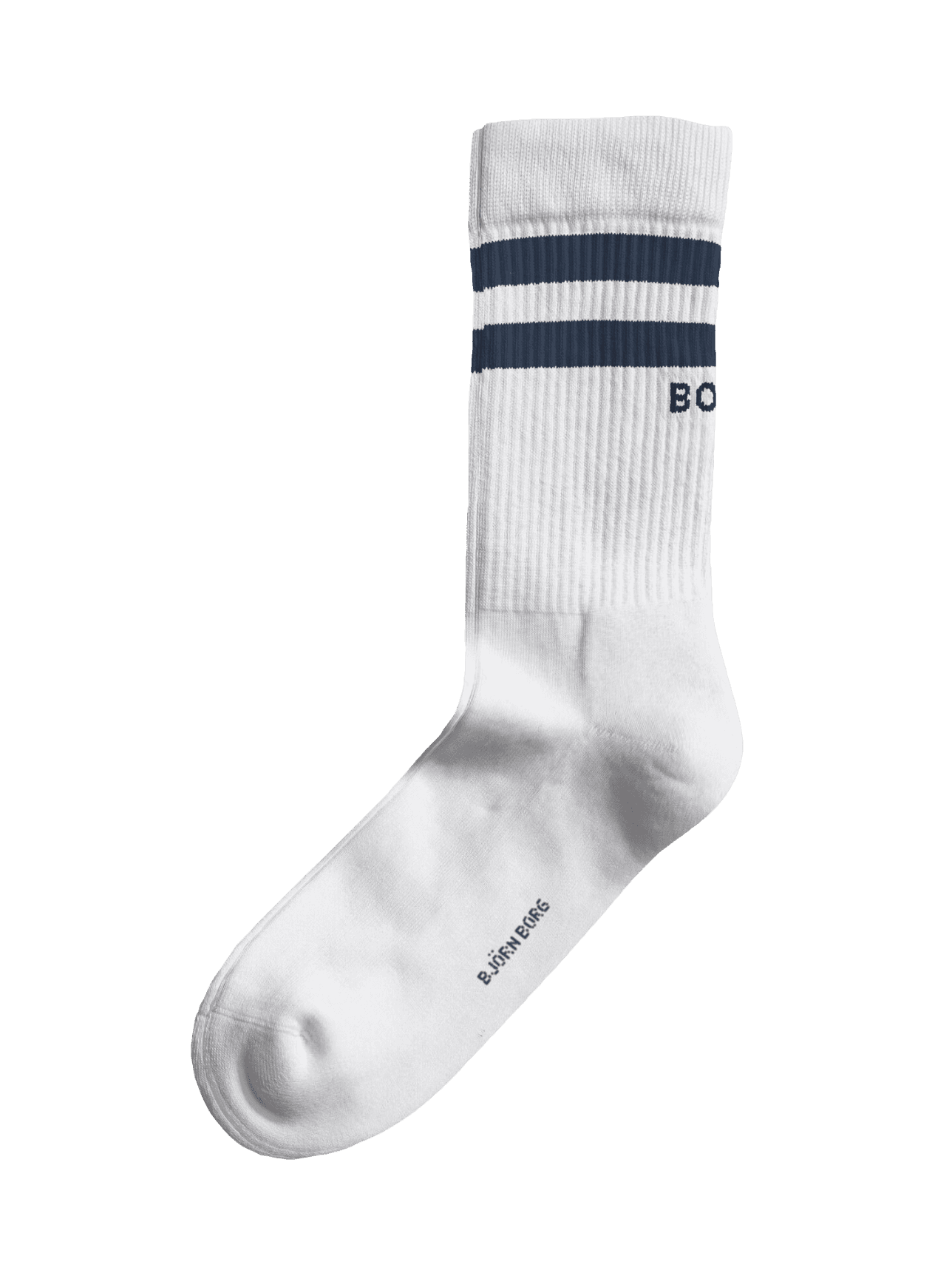 Core Crew Socks 3-pack in white and green with a green logo, ribbed cuff, and cushioned sole for everyday leisure. - Image 2